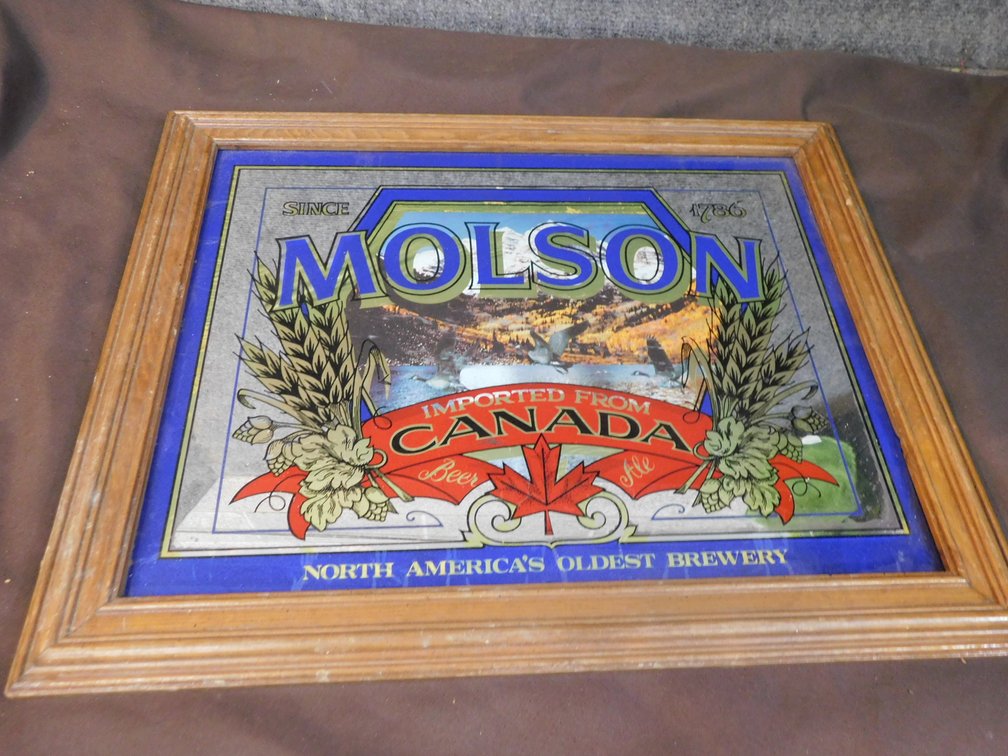 Molson Mirrored Beer Sign 16" x 20"