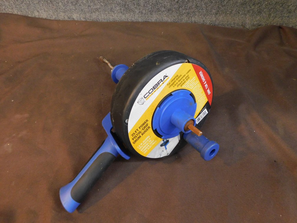 Cobra 25Ft Power Pistol Grip Drum Auger