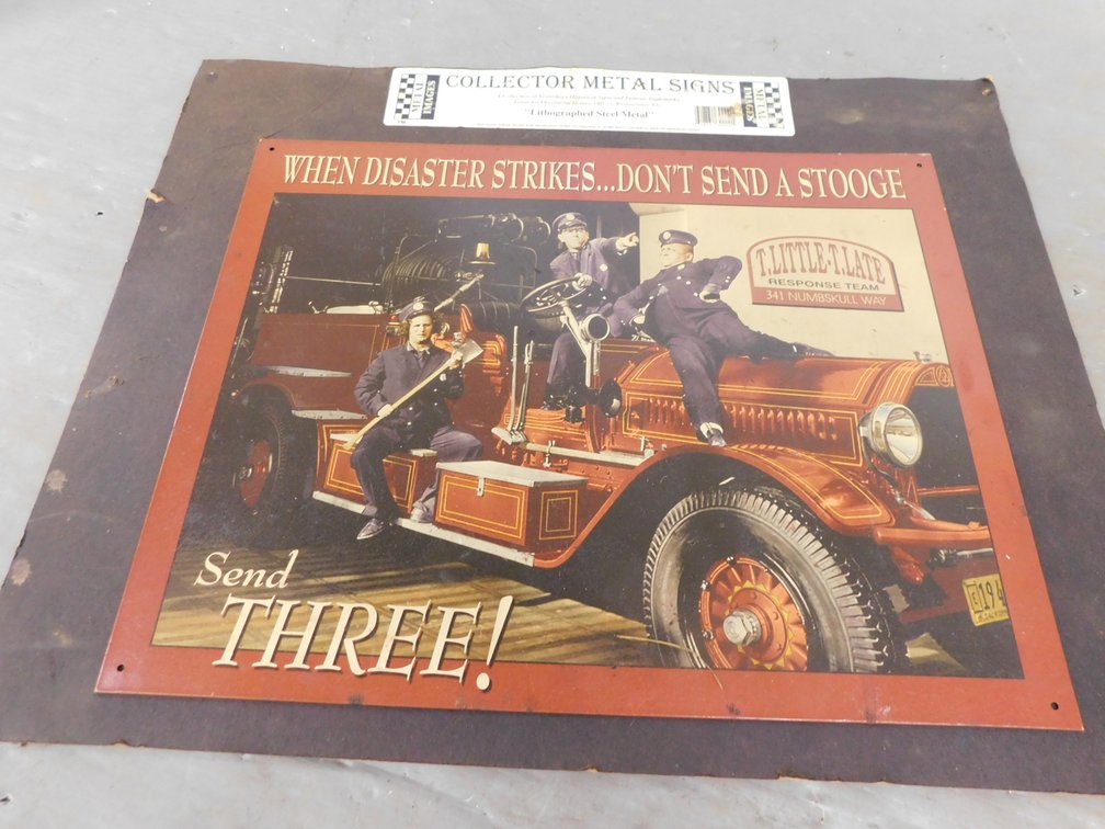 Metal Sign Three Stooges 12 1/2" x 16"