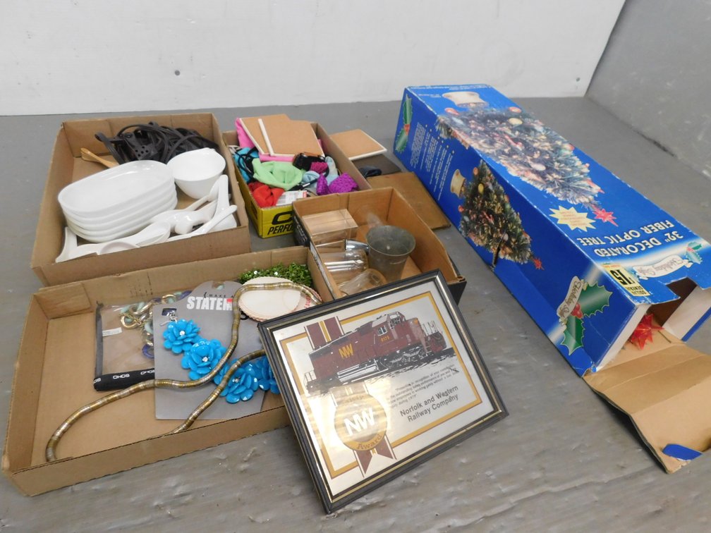 Glassware, NW Plaque etc.