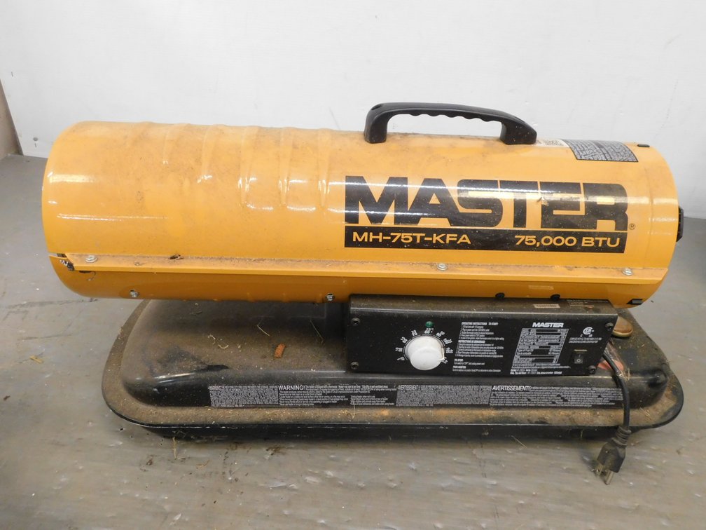 Master MH-75T-KFA 75,000 BTU Kerosene Heater, Untested
