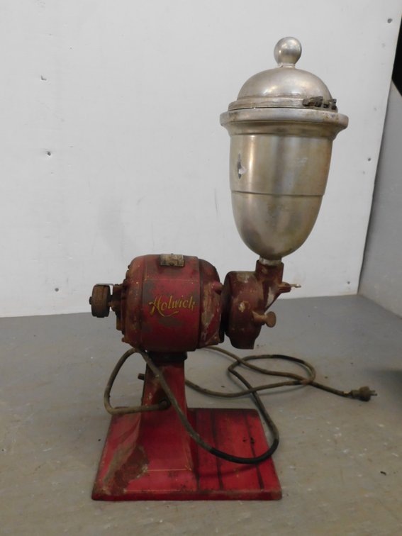 Vintage Robbins & Myers Motor on a Holwick Coffee Grinder, 1/4HP 110V, Works