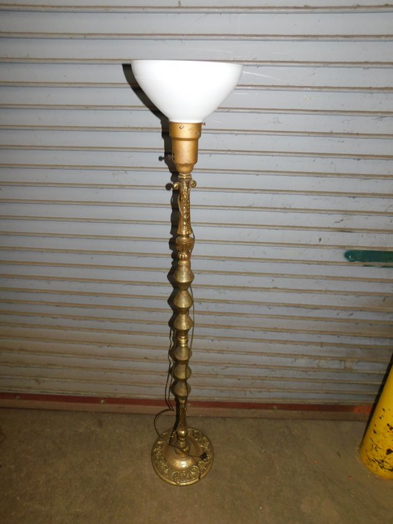 Antique Brass Floor Lamp 57" T