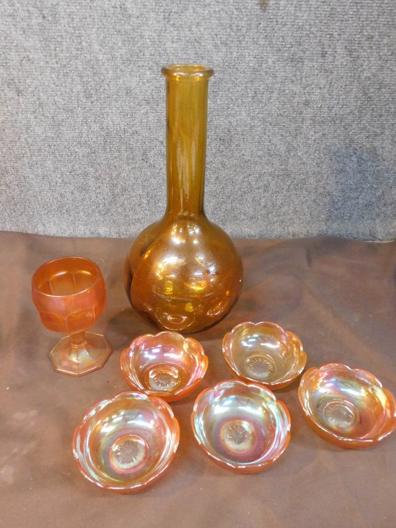 Assorted Marigold Carnival Glass