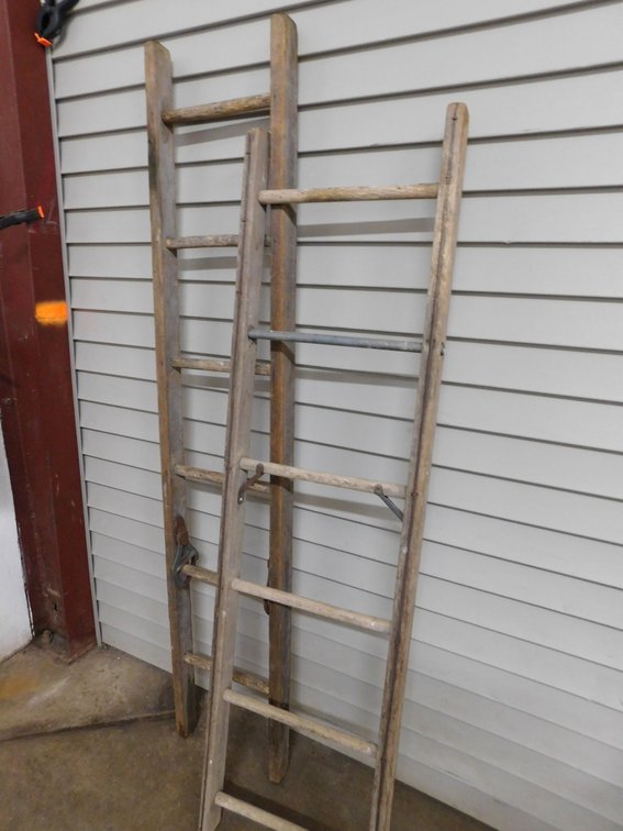 Two Wood Ladders