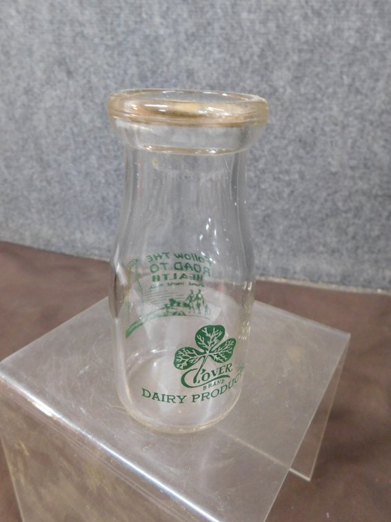 Vintage Clover Half Pint Milk Bottle
