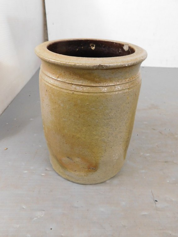 Vintage Stoneware Crock 6 1/2" x 9", Has Crack on Bottom