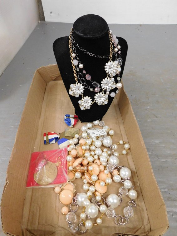 Costume Jewelry with Jewelry Holder