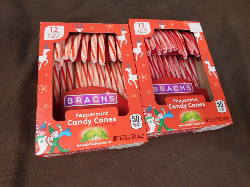 Two Boxes Brach's Peppermint Candy Canes 5.3 Oz BBD 12/27