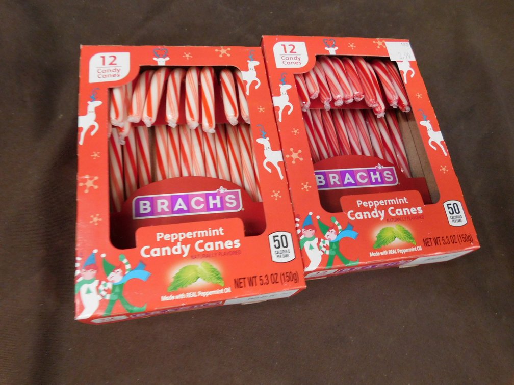 Two Boxes Brach's Peppermint Candy Canes 5.3 Oz BBD 12/27