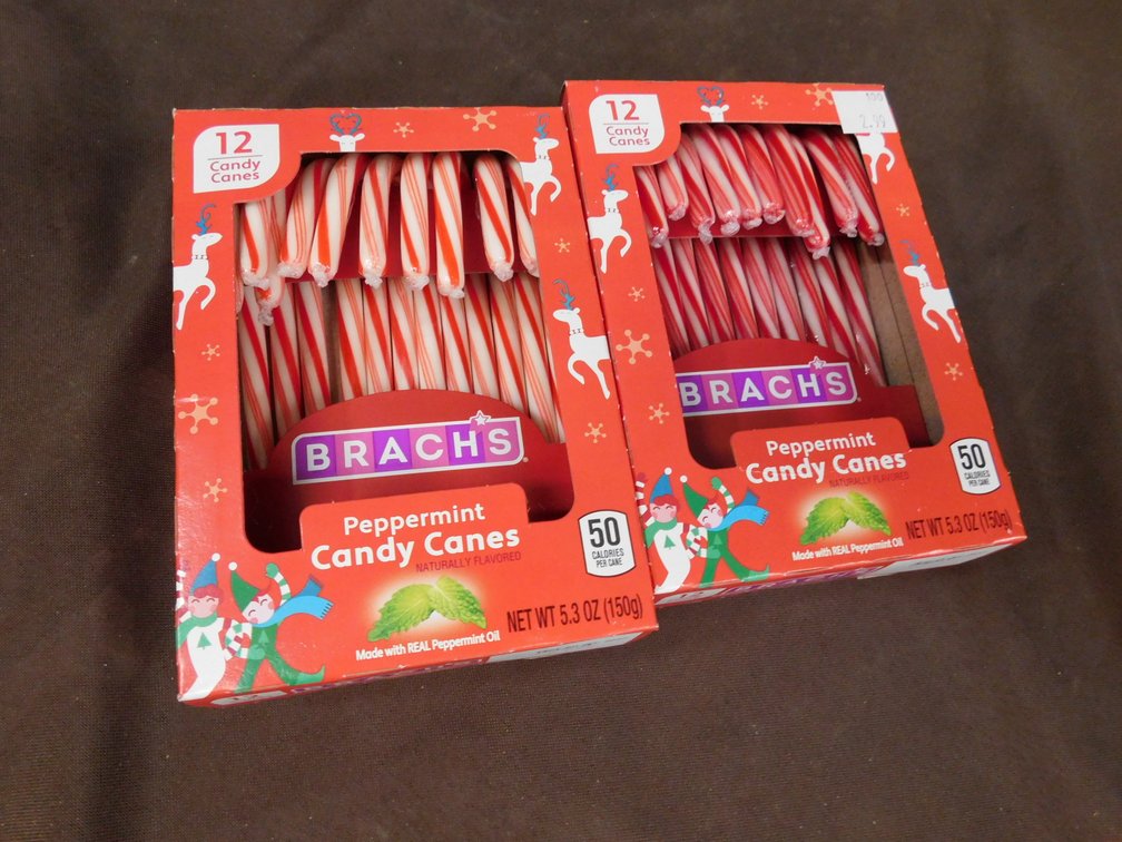 Two Boxes Brach's Peppermint Candy Canes 5.3 Oz BBD 12/27