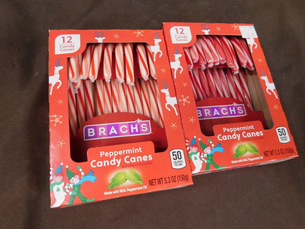 Two Boxes Brach's Peppermint Candy Canes 5.3 Oz BBD 12/27