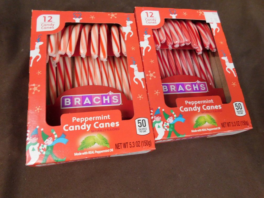 Two Boxes Brach's Peppermint Candy Canes 5.3 Oz BBD 12/27