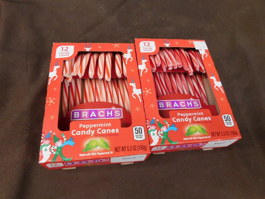 Two Boxes Brach's Peppermint Candy Canes 5.3 Oz BBD 12/27