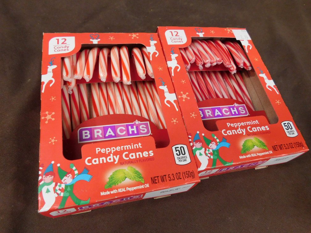 Two Boxes Brach's Peppermint Candy Canes 5.3 Oz BBD 12/27