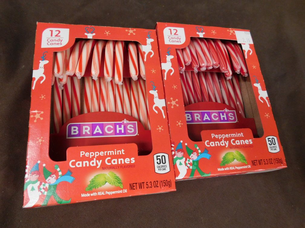 Two Boxes Brach's Peppermint Candy Canes 5.3 Oz BBD 12/27