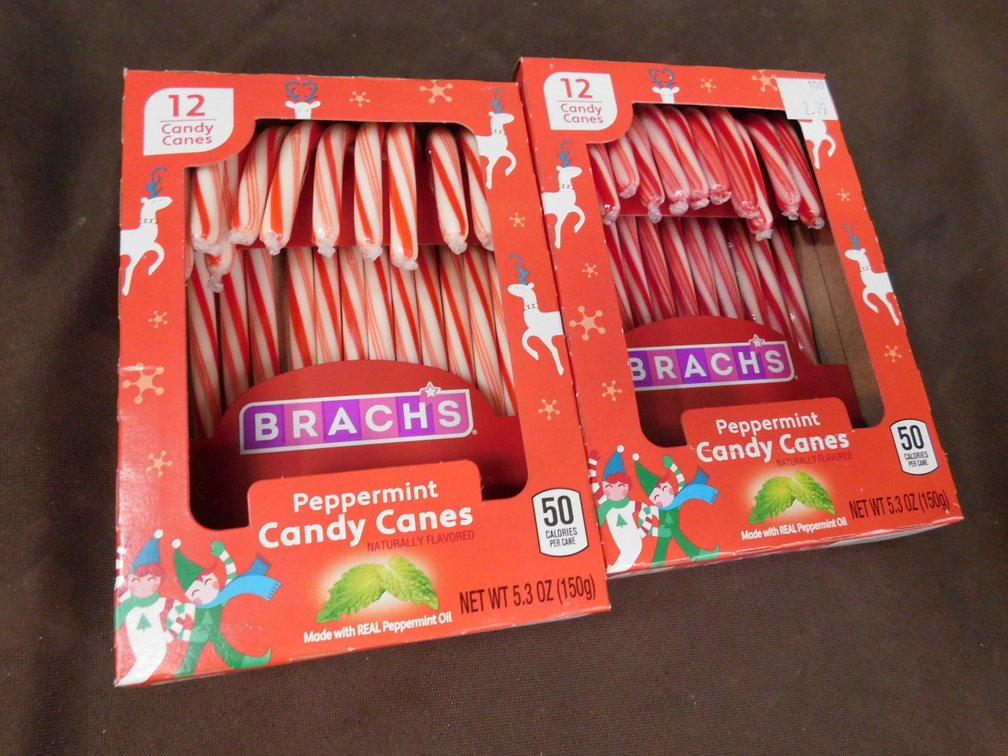 Two Boxes Brach's Peppermint Candy Canes 5.3 Oz BBD 12/27