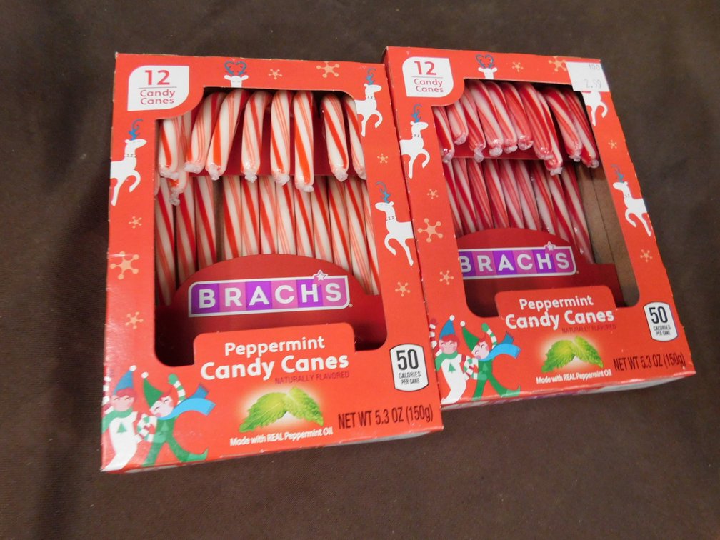 Two Boxes Brach's Peppermint Candy Canes 5.3 Oz BBD 12/27
