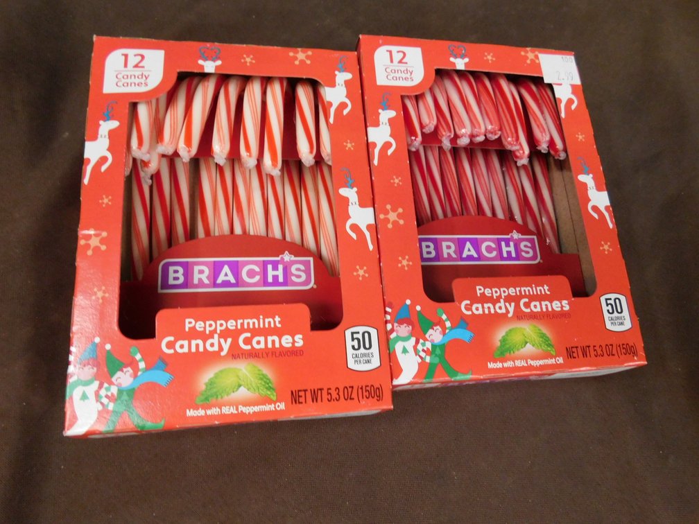 Two Boxes Brach's Peppermint Candy Canes 5.3 Oz BBD 12/27