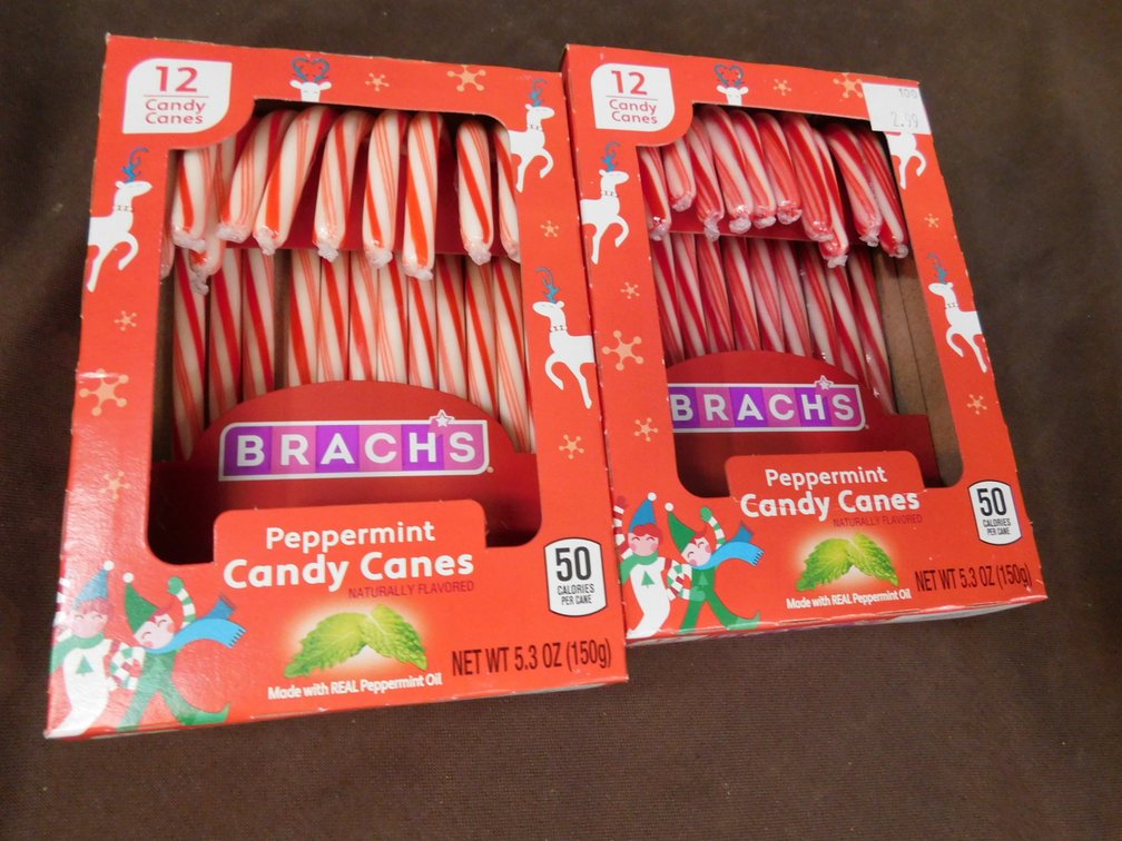 Two Boxes Brach's Peppermint Candy Canes 5.3 Oz BBD 12/27