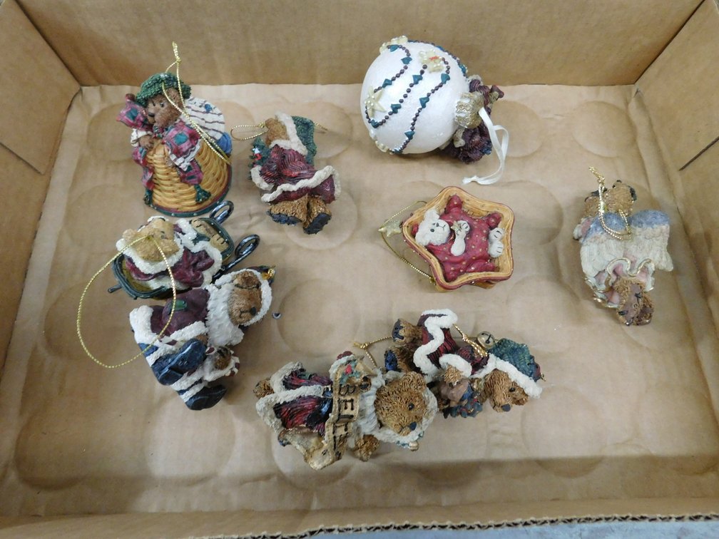 Nine Assorted Boyd's Bear Ornaments