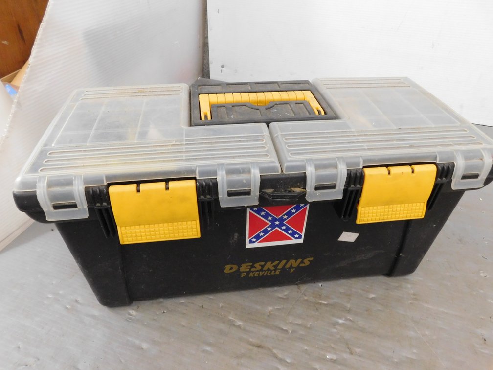 Deskins Plastic Tool Box with Contents