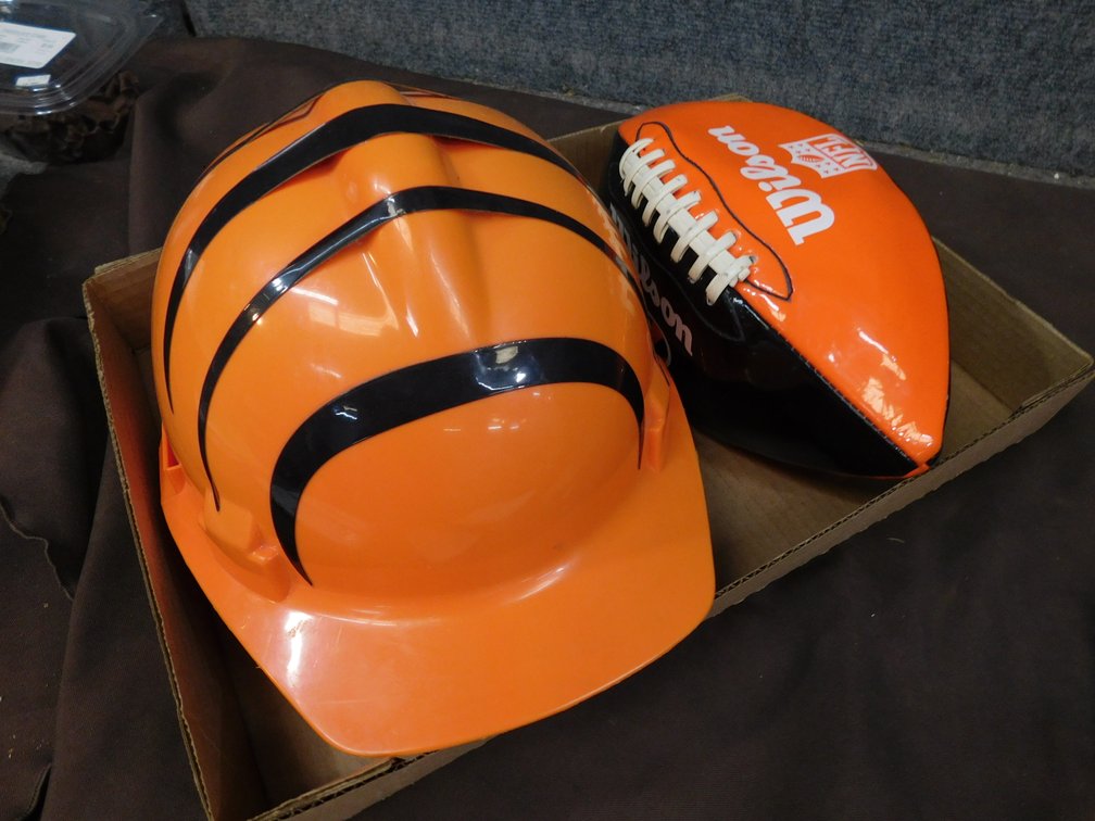 Bengal Plastic Hard Hat, Wilson Bengal Football