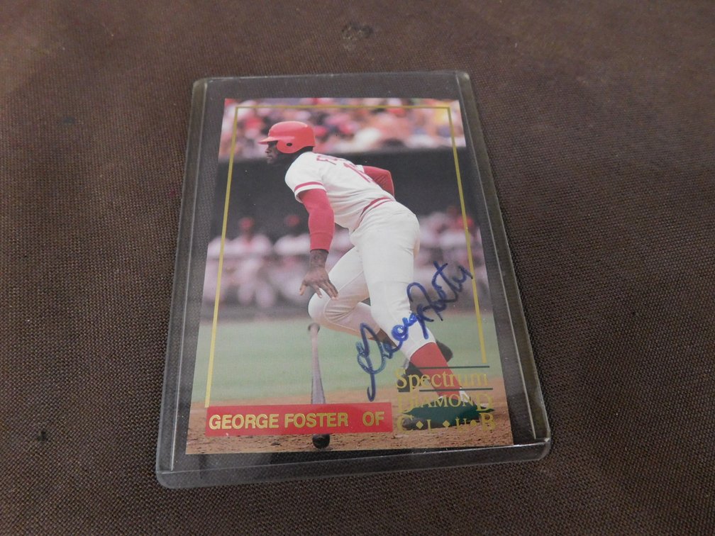 Signed George Foster 1993 Spectrum Holdings Group Card #4 of 5 Authentic from Signature Cards