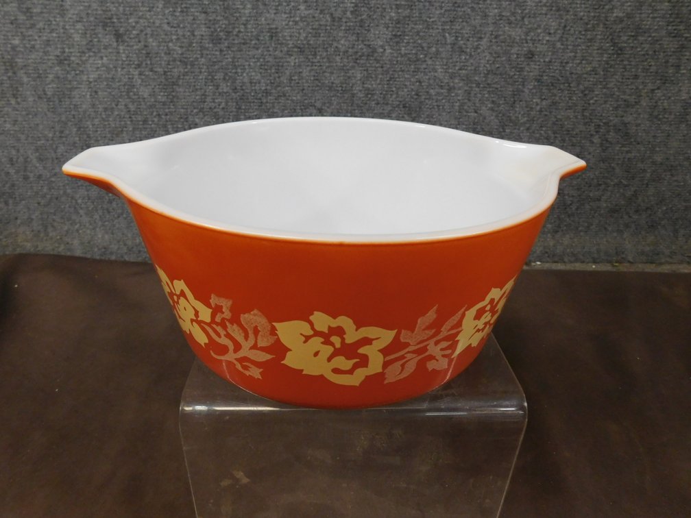 Vintage Pyrex Terra Cotta Rose 474-8 1.5 Quart Bowl