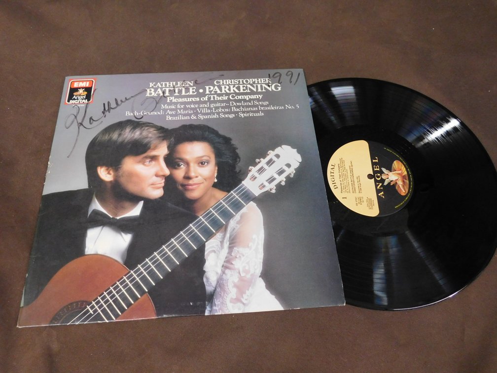 Kathleen Battle & Christopher Parkening "Pleasures of Their Company" Signed Opray Star From Portsmouth Ohio, 33 LP Record Album