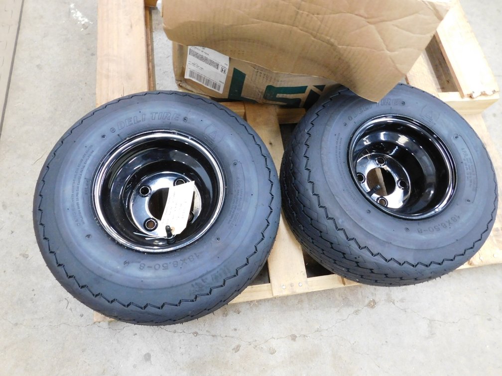 Pair Brand New Rear Golf Cart Tires & Rims Deli Tire 18 x 8.50-8