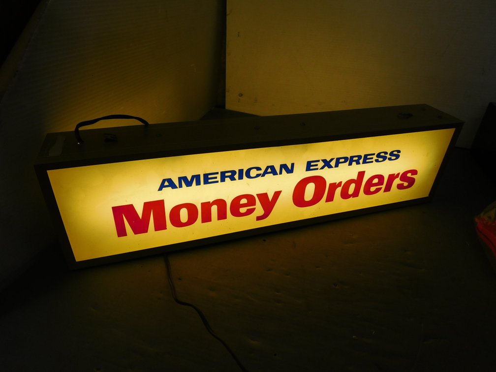 American Express Money Order Lighted Sign, Does Work