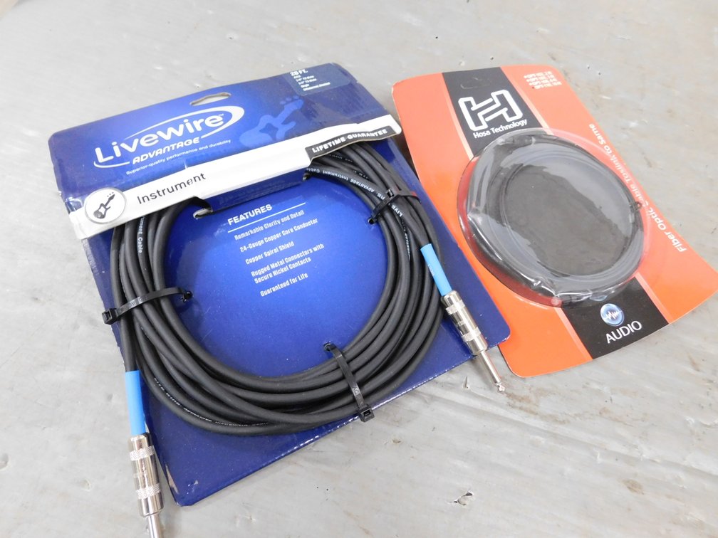 Fiber Optic Cable Toslink to Same, 20Ft 1/4" Instrument Cord