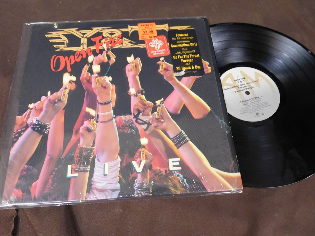 Y & T "Open Fire" Live 33 LP Album