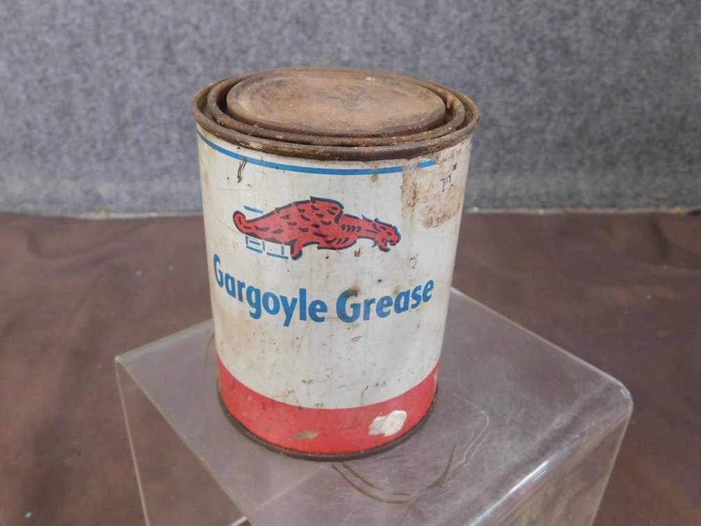 Vintage Gargoyle Grease Can, Has Some content