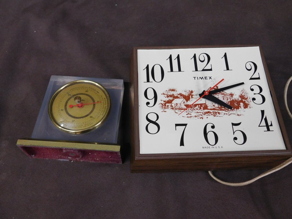 Timex Electric Clock, Barometer