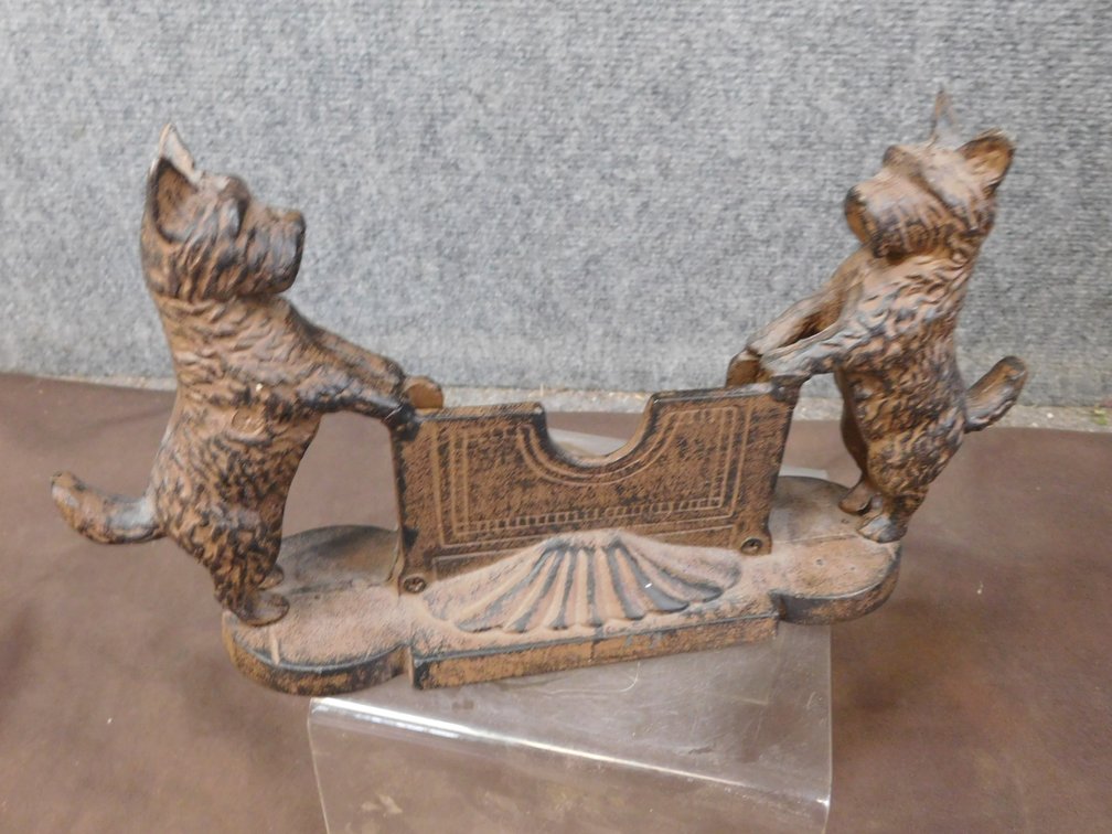 Vintage Cast Iron Business Card Holder 6" x 11 1/2" L