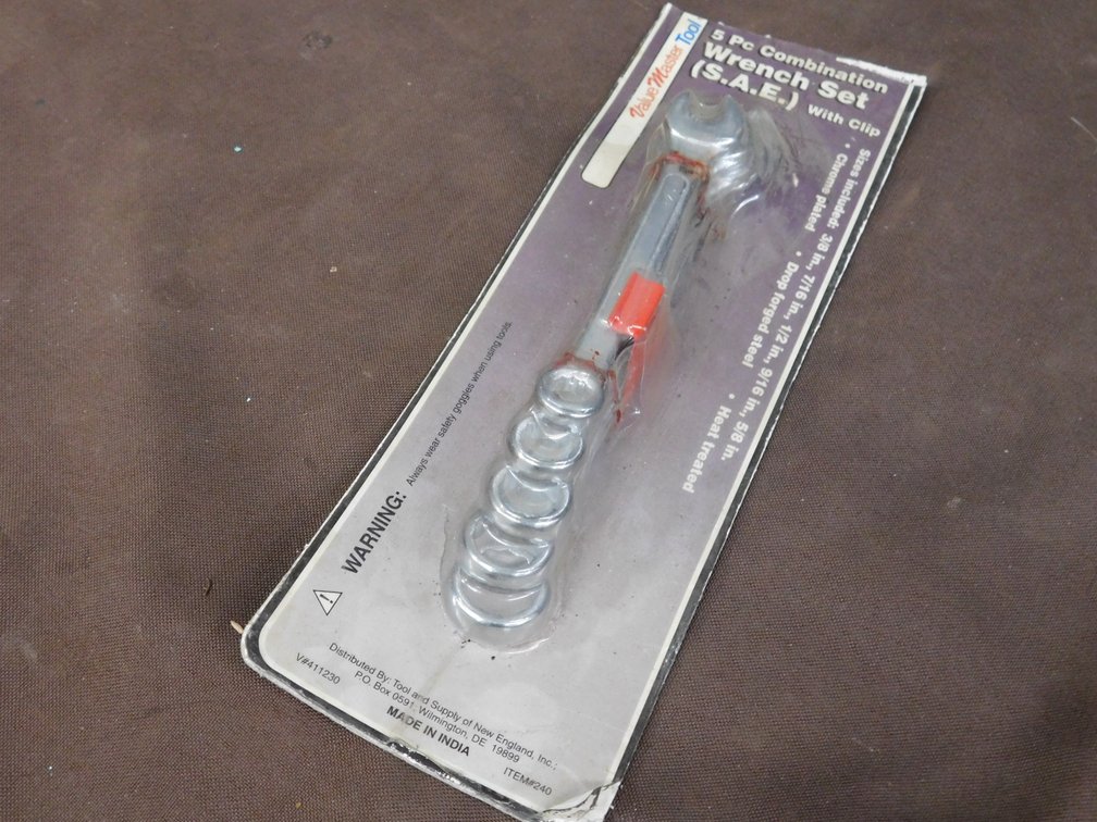 5 Pc combination Wrench Set SAE, New