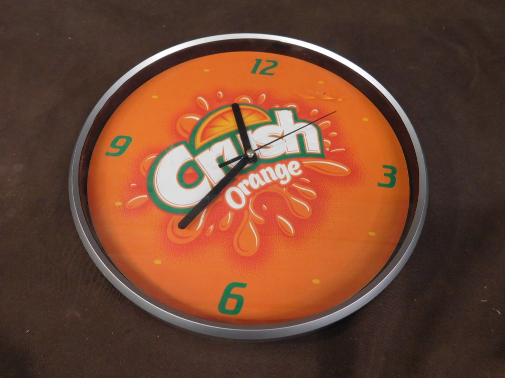 Orange Crush Battery Operated Clock, Works