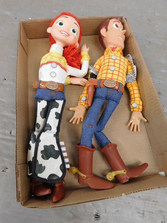 Jesse and Woody From Toy Story Pull String Dolls 14"