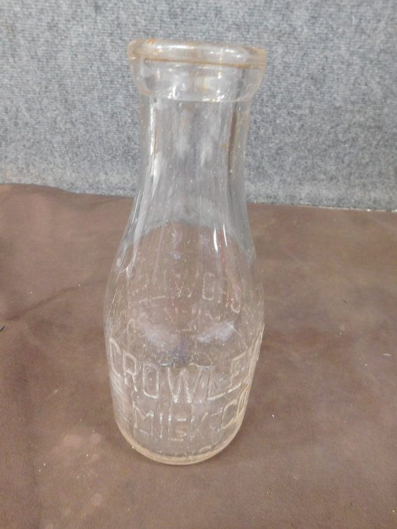 Vintage Crowley's Milk Co Inc Quart Milk Bottle