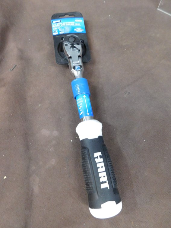 Hart 3/8" Drive Extendable Ratchet With Flexible Head, New