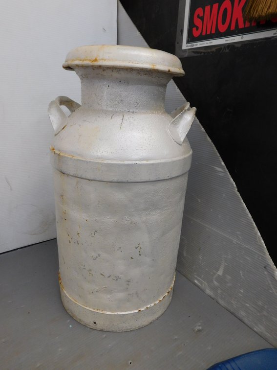 Antique Milk Can with Lid