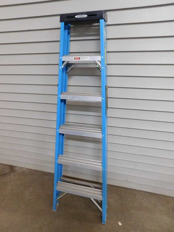 Werner 6 Ft Fiberglass Step Ladder Weight 250 Model No. FS106