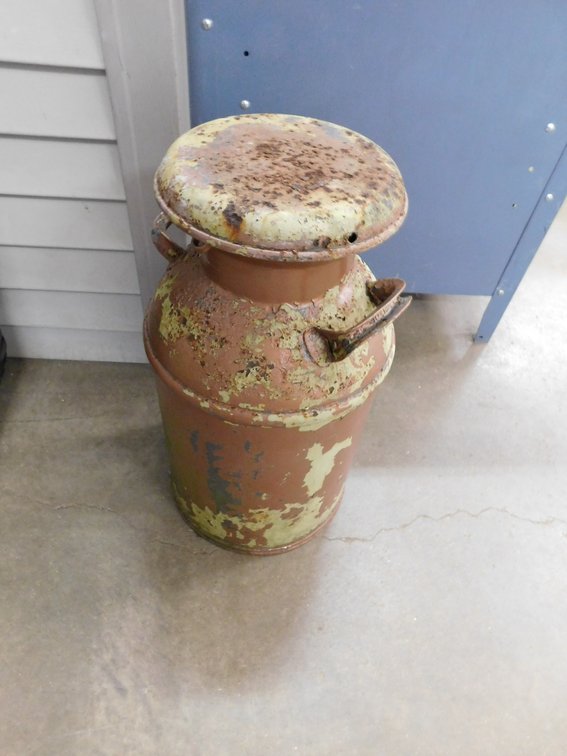 Antique Milk Can with Lid