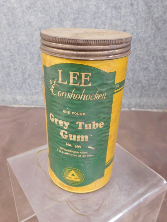 Vintage Lee Conshohocken Grey Tube Gum Tube