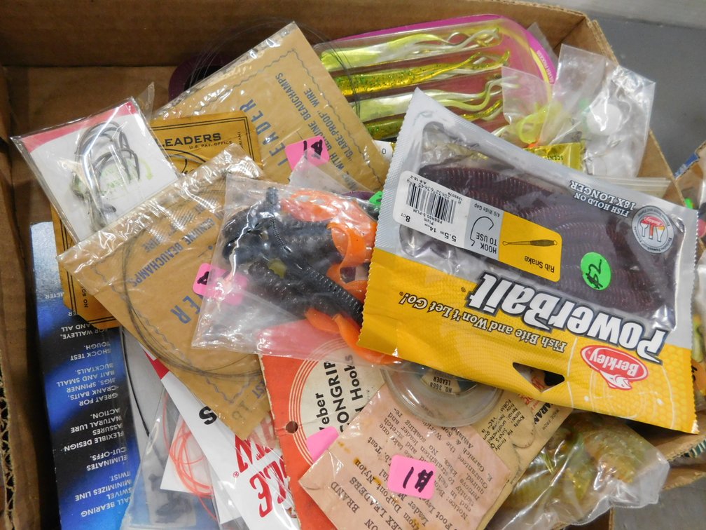 Lot of Assorted Fishing Items, Hooks, Bait etc.
