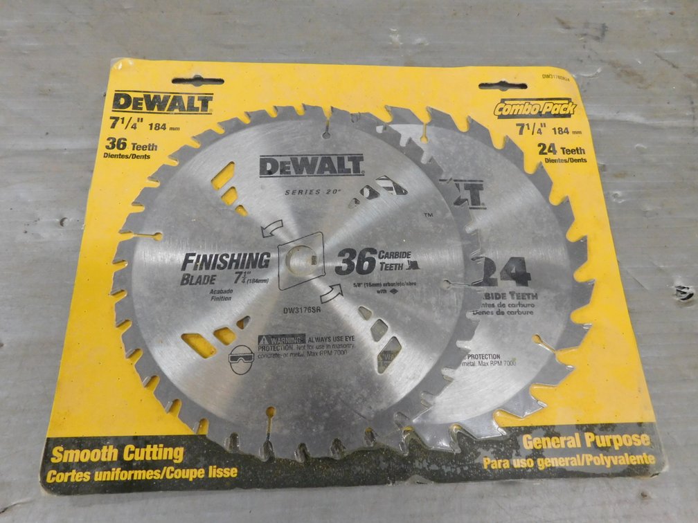 Dewalt 7 1/4" Saw Blades, New