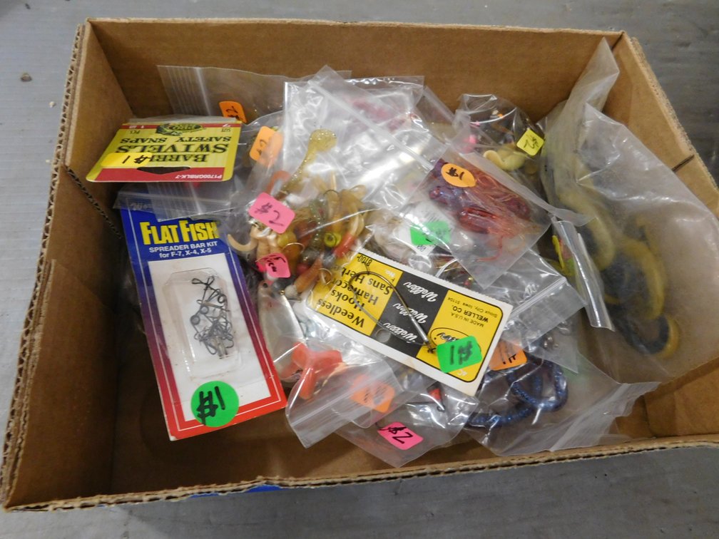 Assorted Fishing Lures, Artificial Bait, Swivels etc.