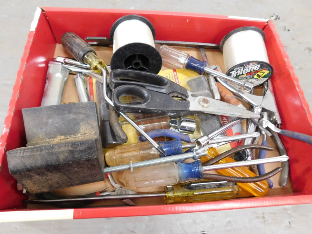 Screwdrivers, Fishing Line, Scissors, Dog Nail Clippers etc.